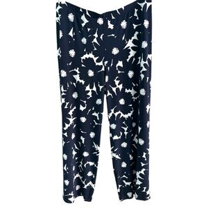 Ruby Rd floral contrast print fluid pants lp